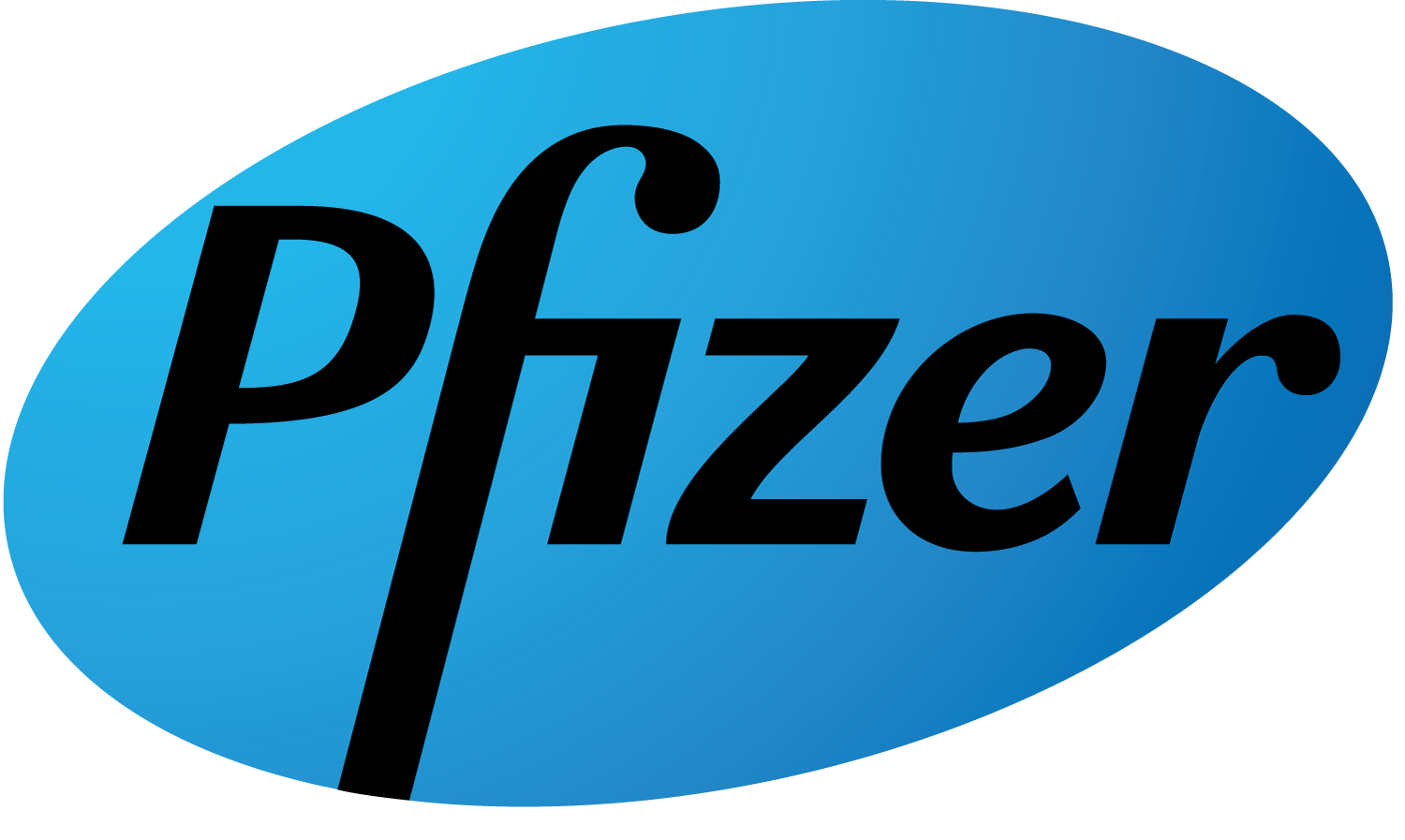 Black and Blue Pfizer Logo