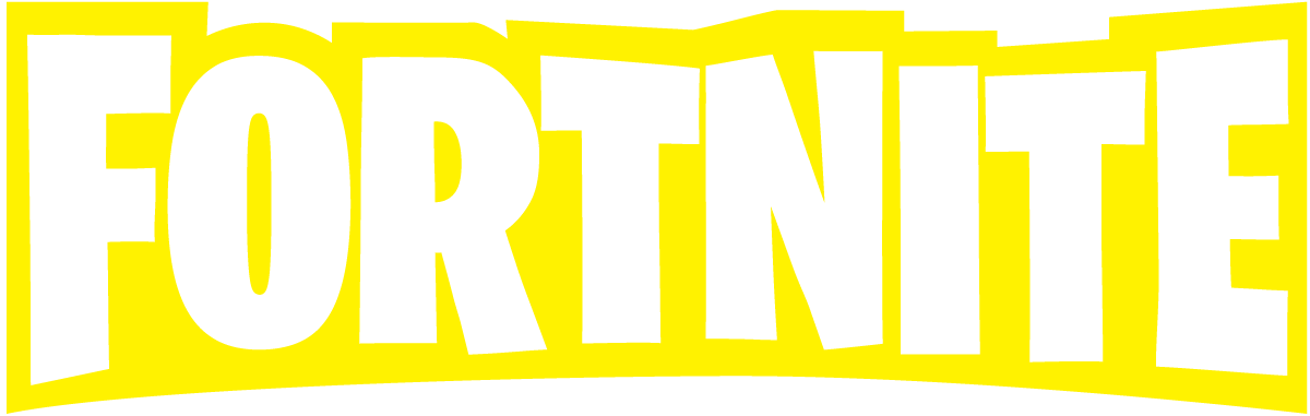 Yellow Fortnite Logo title=